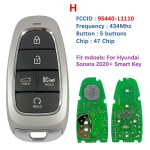2020-2023 Hyundai Sonata / 5-Button Smart Key / PN: 95440-L1110 / TQ8-FOB-4F27 (AFTERMARKET)
